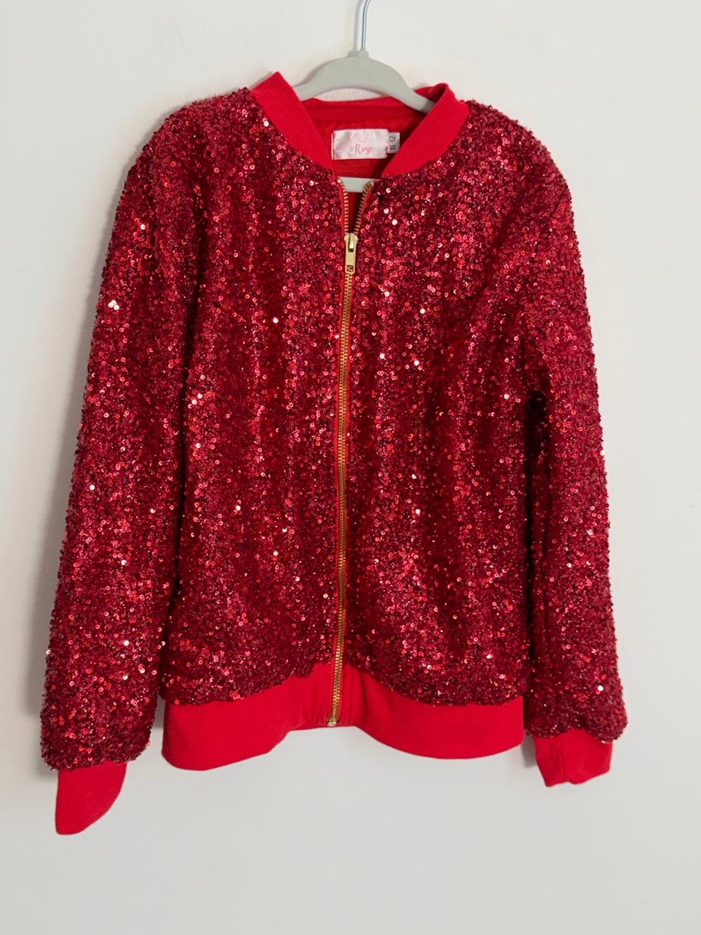 Mila & Rose Red Sequin Jacket size 11/12